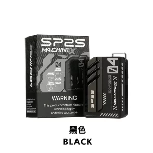 一次性電子煙 SP2 MAX｜1200口｜3%濃度｜500 mAh 可充電｜磁吸防漏｜顏色-黑色